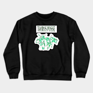 Taurus Posse Emerald Herd - Banner - Double-sided Crewneck Sweatshirt